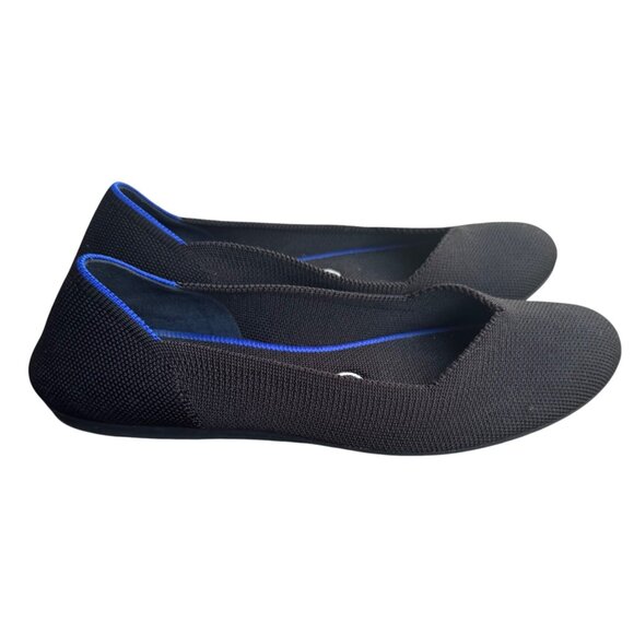 Rothy's The FLAT  Women's Size 7 Black LoaferRound Toe Shoes Slip Ons - Picture 2 of 9